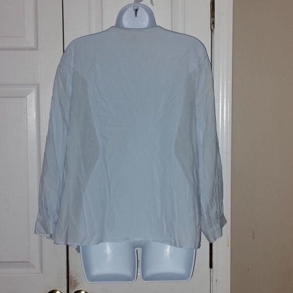 Old Navy Baby Blue 3/4 length sleeve Blouse Sz XL - Picture 3 of 4
